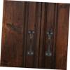 MERRYHAPY Sturdy Wooden Handles for Cabinets Black Vintage Style Door Pulls Comfortable to Hold for Kitchen Dresser Wardrobe view 3