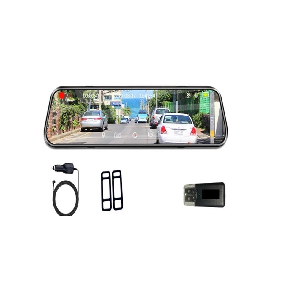 2.5K Car Dvr 10.0 Inch Rearview Mirror Video Dash Cam 1080P Black Box Rear View Camera for Vehicle(Only Front Lens-A37,None1)