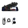 4K 3840 * 2160P Car Dvr Carplay Compatible for Android Auto Dash Cam Stream Rearview Mirror Dashcam Camera Dual Len Drive Recorder(4K-10M,None1) view 1