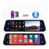 4K 3840 * 2160P Car Dvr Carplay Compatible for Android Auto Dash Cam Stream Rearview Mirror Dashcam Camera Dual Len Drive Recorder(4K-10M,None1) view 4