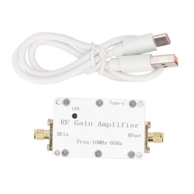 Low Noise RF Gain Amplifier, 10MHz-6GHz 10DB, Receiving Module with Type C, SMA Female Connector