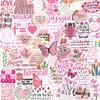 100PCS Pink Bible Verse Stickers for Adults Jesus Stickers Faith Based Gifts for Girl Women Inspirational Jesus Qoute Praise God Religious Decoration Party Favors view 1