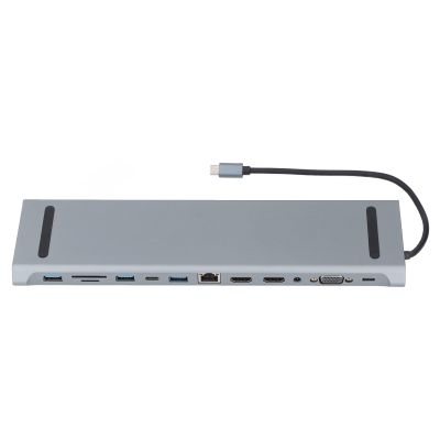 Laptop Docking Station Hub Docking Station 12 in 1 100W Fast Charging Type C Laptop Docking Station for Office
