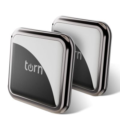 Air Tracker Tags: Smart Bluetooth Tracker, Item Finder Works with Apple Find My (iOS Only) App, Trakcer Tag Locator for Keys, Luggage, Satchel, Not for Android Devices (2Pack/White1+Black)