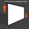 BERWDUXA 30" 40" 50" Tabletop Projector Screen Manual Pull Up, Indoor Outdoor Projection Screen, Home Theater Movie Screen Floor Standing/Portable, 16:9 4:3(30in-4:3) view 3