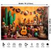7x5ft Mexican Theme Backdrop - Cactus Photo Backdrop for Photography Western Cowboy Cactus Theme Birthday Party Photography Background view 2
