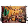 7x5ft Mexican Theme Backdrop - Cactus Photo Backdrop for Photography Western Cowboy Cactus Theme Birthday Party Photography Background view 4