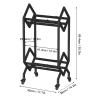 Zerodis Vinyls Record Storage Rack, Carbon Steel Shelf Organizer with 45 Degree Tilt Angle for Book, Magazine, CD (2 Tier) view 2