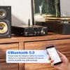 Facmogu AK-3116 HiFi Digital Amplifier, Bluetooth 5.3 200W Dual TPA3116 2 Channel 2x100W Class D Stereo Receiver w/RCA, USB, Optical, FM, Mini Amp Audio System for Home, Outdoor, w/ 24V Power Supply view 3