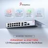 16-Port 2.5G L3 Managed Ethernet Switch, 2.5Gb Network Switch with 12x2.5G RJ45|2x10G RJ45|2x10G SFP+ Ports, DHCP/OSPF/BGP/VLAN/ACL/LACP/IGMP Supported, Built-in Smart Fan, Desktop/Wall-Mount view 2