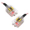 ijuicy 2 PCS RCA Converter Car Audio, Automobile Line Output Subwoofer, Speaker to RCA, High Low Level Converter view 1