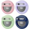 4 Pack Mini AirTag Holder for Kids, Silicone Hidden AirTag Holder with Safety Pin for Clothes, GPS Tracker Case Clip Compatible with Apple Air Tag (Pink, Purple, Green, Dark Blue) view 1