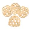 FUNOMOCYA 4pcs Woven Bamboo Lampshade Small Ceiling Light Pendant Light Cover Rustic Style Lamp Shades view 1