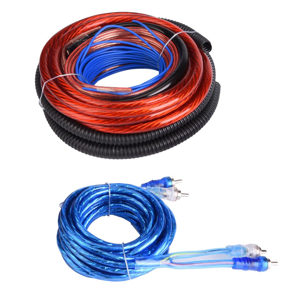 Akozon 4 Gauge 2800W Car o Subwoofer Cable Kit: Amplifier Speaker Installation Wire with Setup