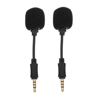 CORHAD 2pcs Mini Noise Reduction Microphone for Recording and Live Streaming Portable Conductor Design for Phone and Computer High Sensitivity Soft Sponge Head for Comfortable Use