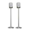 ZGOUO Floor Speaker Stand Compatible with Apple HomePod Generation 1 and 2 Speaker (OnlyStand) Aluminum Alloy, Matte Appearance, Hidden Power Cord, Easy Installation(Silvery Pair) view 1