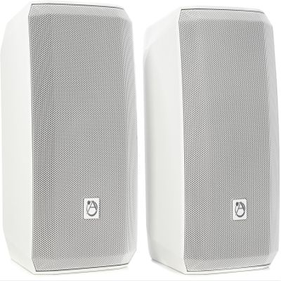 AtlasIED AS-6T 6.5-inch 300-watt 70V/100V Surface-Mount Speaker - White (Pair)