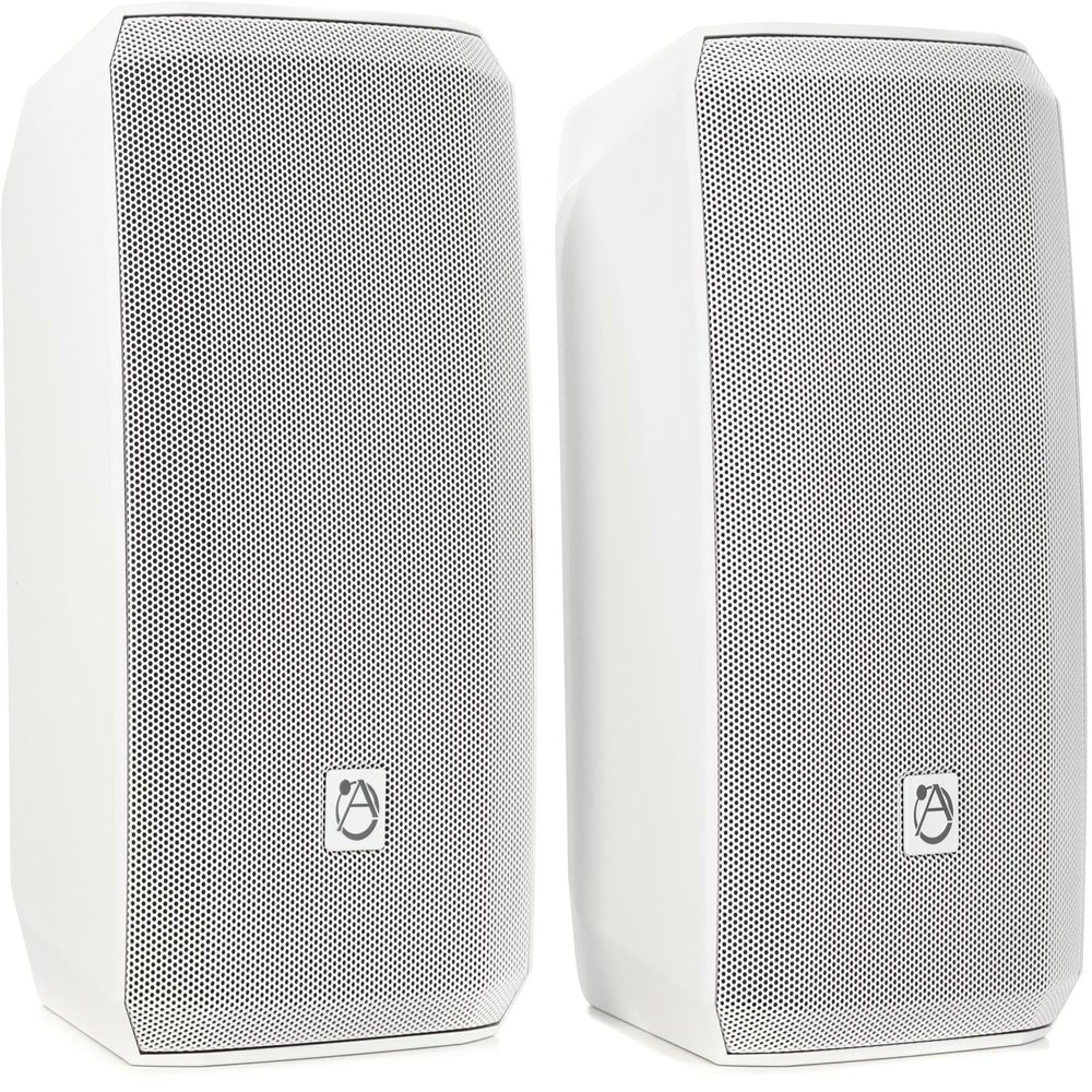 AtlasIED AS-6T 6.5-inch 300-watt 70V/100V Surface-Mount Speaker - White (Pair)