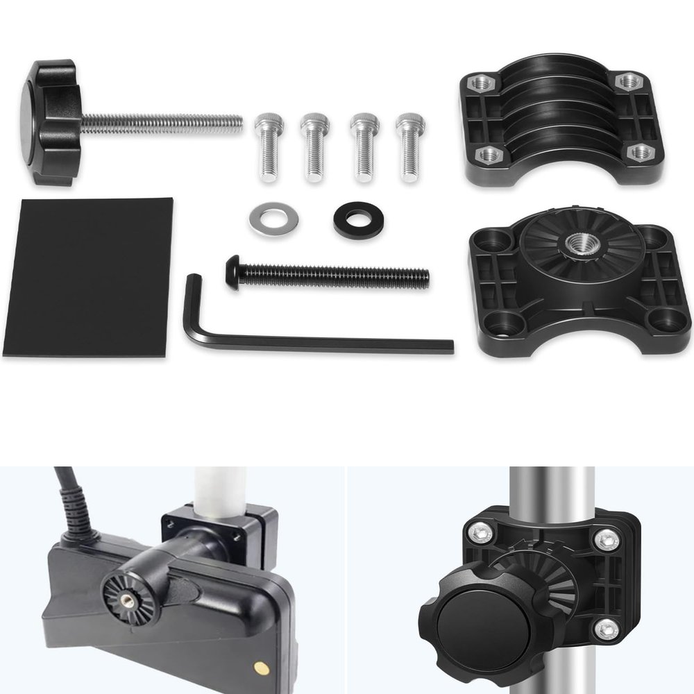 0 Degree Pole Mount Fit for Garmin LiveScope Plus LVS34 & LiveScope Plus System, Adjustable Pole Mount Replaces 010-13228-03
