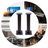 Universal Speaker Stands Pair for Surround Sound, 28" Floor Speaker Stands Bookshelf Speaker Stand Up to 30LBS for Home Theater (Yellow Sandalwood) view 4