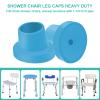 4 Pcs Replacement Feet for Bath Chair Shower Chair Leg Caps Heavy Duty Replacement Feet for Shower Chair Bath Seat (Blue, 1-1/8") view 4