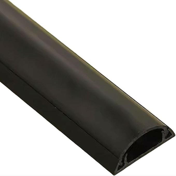 Cable Cover Decorative Cable Cover,Trunking,Floor Molding Solution,Electrical Trunking,Wall Cable Cover for TV Cables,Floor Cable Trunking,2 x 1 m Cable Trunking,Hide and Protect Cables-Black||5#