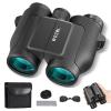 15x32 Compact Binoculars for Adults and Kids - WOZEL High Powered Small Binoculars for Bird Watching, Hunting, Travel, Hiking, Concert, Sports and Outdoors - Easy Focus with Large Objectives - Black view 1