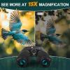 15x32 Compact Binoculars for Adults and Kids - WOZEL High Powered Small Binoculars for Bird Watching, Hunting, Travel, Hiking, Concert, Sports and Outdoors - Easy Focus with Large Objectives - Black view 4