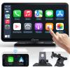 Carpuride Portable Wireless CarPlay Screen for Car- 7 Inch Car Play Screen Compatible with Android Auto and Apple CarPlay - Multimedia Player, Bluetooth, Navigation Screen for All Vehicles view 1