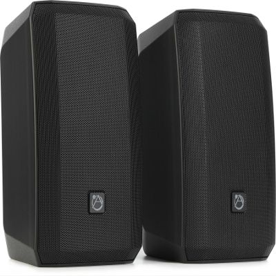 AtlasIED AS-6T 6.5-inch 300-watt 70V/100V Surface-Mount Speaker - Black (Pair)