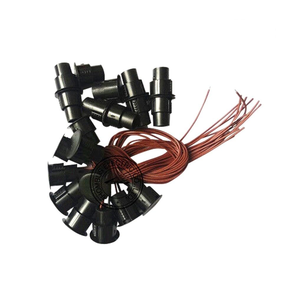 10 Pcs NO Wire Recessed Door Contact Magnetic Sensor Switch Access securityreed