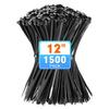 Zip Ties, KAMOTA 1500pcs 12 Inch Heavy Duty Self-Locking Nylon Zip Ties, Black Cable Ties with 50lb Tensile Strength, UV Resistant Cable Tie for Indoor and Outdoor Use view 1