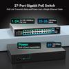 NICGIGA 24-Port Gigabit PoE Switch with 24 PoE+@300W, 2 Gigabit Uplink Ports, 1 SFP, Sturdy Metal for Desktop/Rack Mount, Plug and Play, Unmanaged Power Over Ethernet Switch view 2