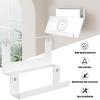 Starlink Gen 3 Router Mount with Power Supply Brackets Metal Wall Mount Kit for Starlink Standard V3 Router Wall Mounting Set for RVs,Boats,Home,Office White view 3
