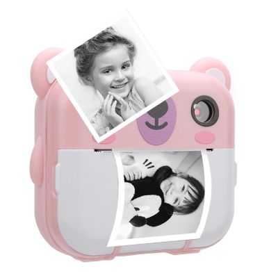 Kids Instant Print Camera, 1080P Digital Camera Toys with a Variety of Frames Filters, Music Playback, Casual Games, Ideal Present for Girls and Boys (Roseate)