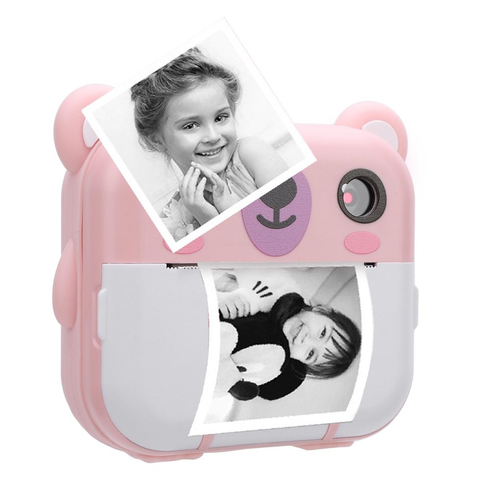 Kids Instant Print Camera, 1080P Digital Camera Toys with a Variety of Frames Filters, Music Playback, Casual Games, Ideal Present for Girls and Boys (Roseate)