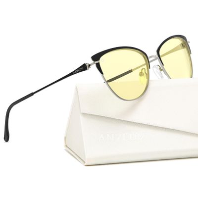 ANYLUV Blue Light Glasses for Women,Fashionable Cat Eye Design Glasses Silicone Nose Pad Lightweight Computer Screen Glasses