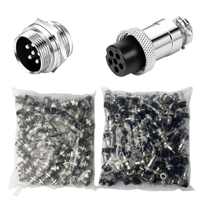 100Sets GX20 6 Pin Aviation Connector Panel Mount Circular Metal Adapter Male Female Plug Socket (6P)