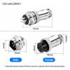 100Sets GX20 6 Pin Aviation Connector Panel Mount Circular Metal Adapter Male Female Plug Socket (6P) view 3