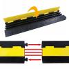 YLLSMGS Outdoor Cable Cover 3-Channel 2 Pack Heavy Duty Cable Protector Ramp with Flip-Open Top Cover 12000lbs for Indoor Outdoor view 3