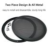 Fuhengli 10" Speaker Grill Covers, Car Speaker Subwoofer Guard Protector, Metal Frame with Metal Mesh, Black - 1Pc view 2