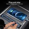Car USB Hub,Multi-Functional USB Expander with LED Light for Car Vehicle Center Console view 3