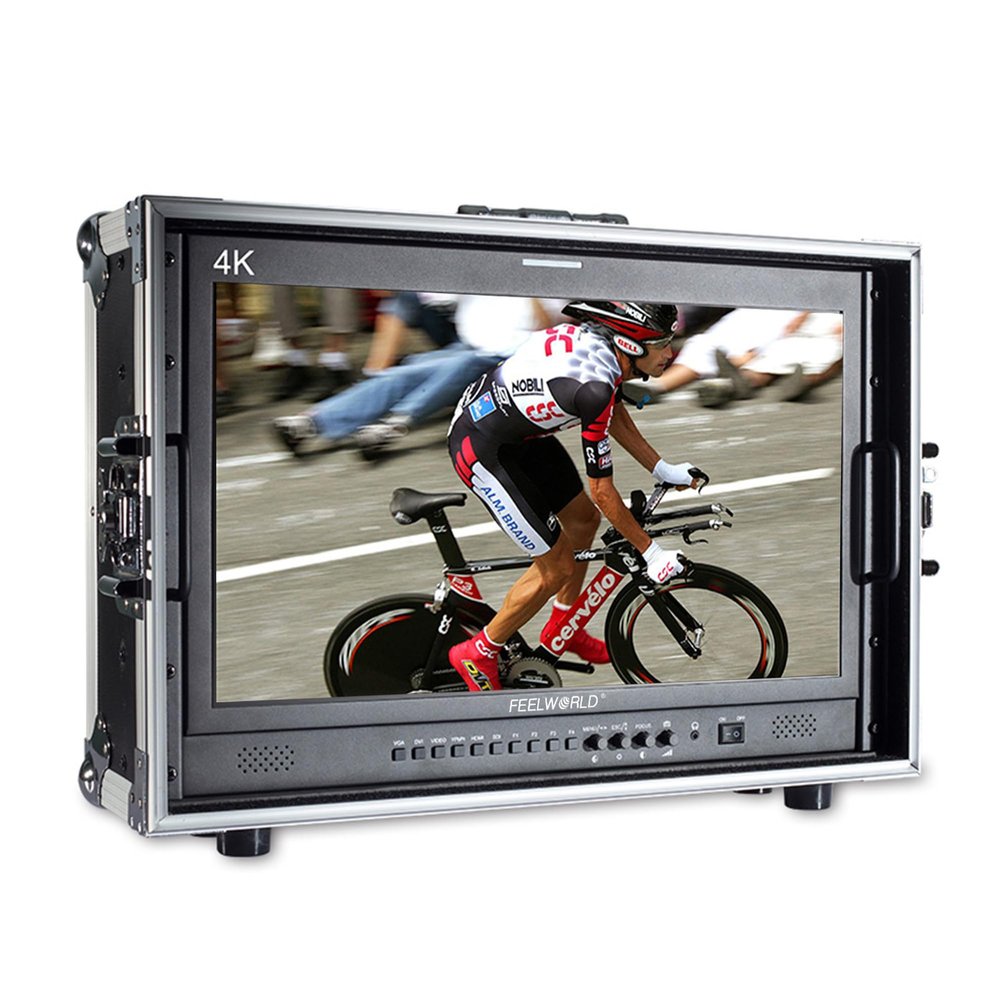 FEELWORLD 21.5" 3G-SDI/ 4K HDMI Broadcast Carry-on Director Monitor with IPS Full HD 1920x1080 for TV News Production, Broadcasting House, TV Broadcasting Truck and Other Fields.