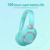 EAORUL Active Noise Cancelling Headphones, 100H Playtime Bluetooth Headphones Wireless Bluetooth with Mic, Over Ear Wireless Headset with Deep Bass,Fast Charging for Travel (Light Green) view 3