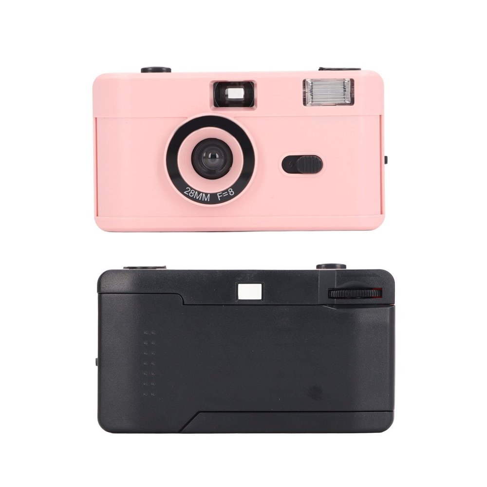 EBTOOLS Vintage Film Camera, 35MM Reusable Film Camera Built in Flash, Lightweight Retro Camera for All Analog Hobbyists (Roseate)