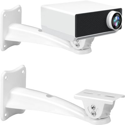 2-Be-Best Projector Wall Mount, Projector Mount with Maximum Load Capacity of 7.77 LBS /3.5 KG and Length of 9.5 in /24cm White Wall Mount for Projectors Hanger for Mini Projectors CCTV DVR Camera