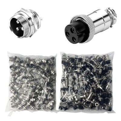 100Sets GX20 3 Pin Aviation Connector Panel Mount Circular Metal Adapter Male Female Plug Socket (3P)