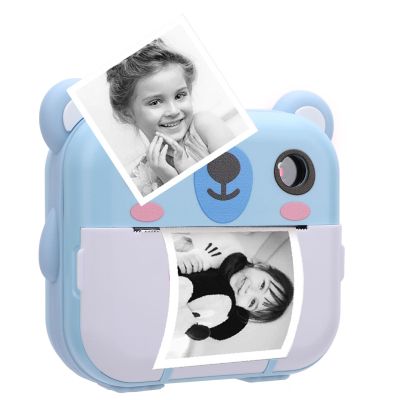 Kids Instant Print Camera, 1080P Digital Camera Toys with a Variety of Frames Filters, Music Playback, Casual Games, Ideal Present for Girls and Boys (Blue)