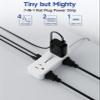 Flat Plug Extension Cord 20 FT with 4 AC Outlets 3 USB Ports (5V/3.4A 17W), 20Ft Long Braided Cord for Home Office College Dorm view 4
