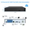 Tennoz 8 Channel 12MP PoE Network Video Recorder NVR, 8 Port H.265 NVR Support 12MP/6K/4K/8MP/5MP/3MP/1080P PoE Camera, Remote Access, Motion Alarm, 24/7 Recording, Smart Playback, No Hard Disk Drive view 4